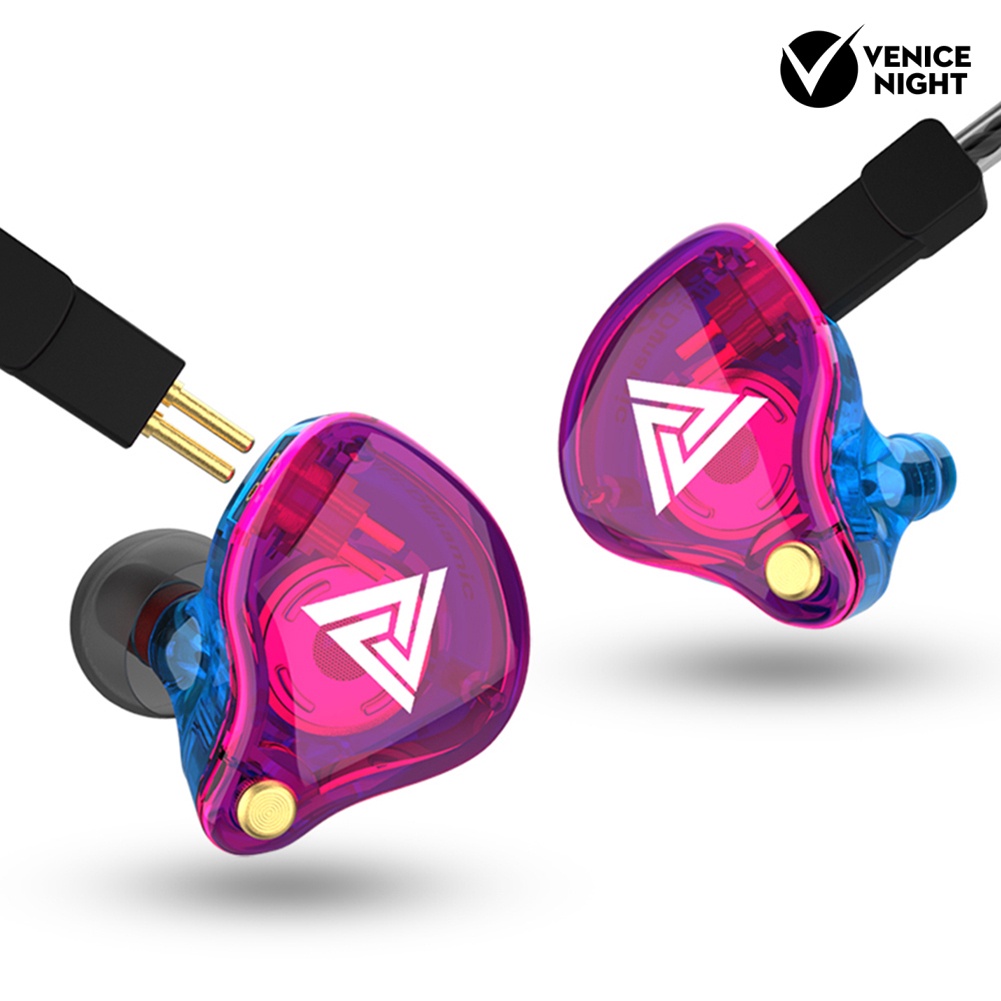 (VNEP) (Berkabel) QKZ VK4 Universal Dilepas In-Ear Bass Earphone Musik Earbud dengan Mic