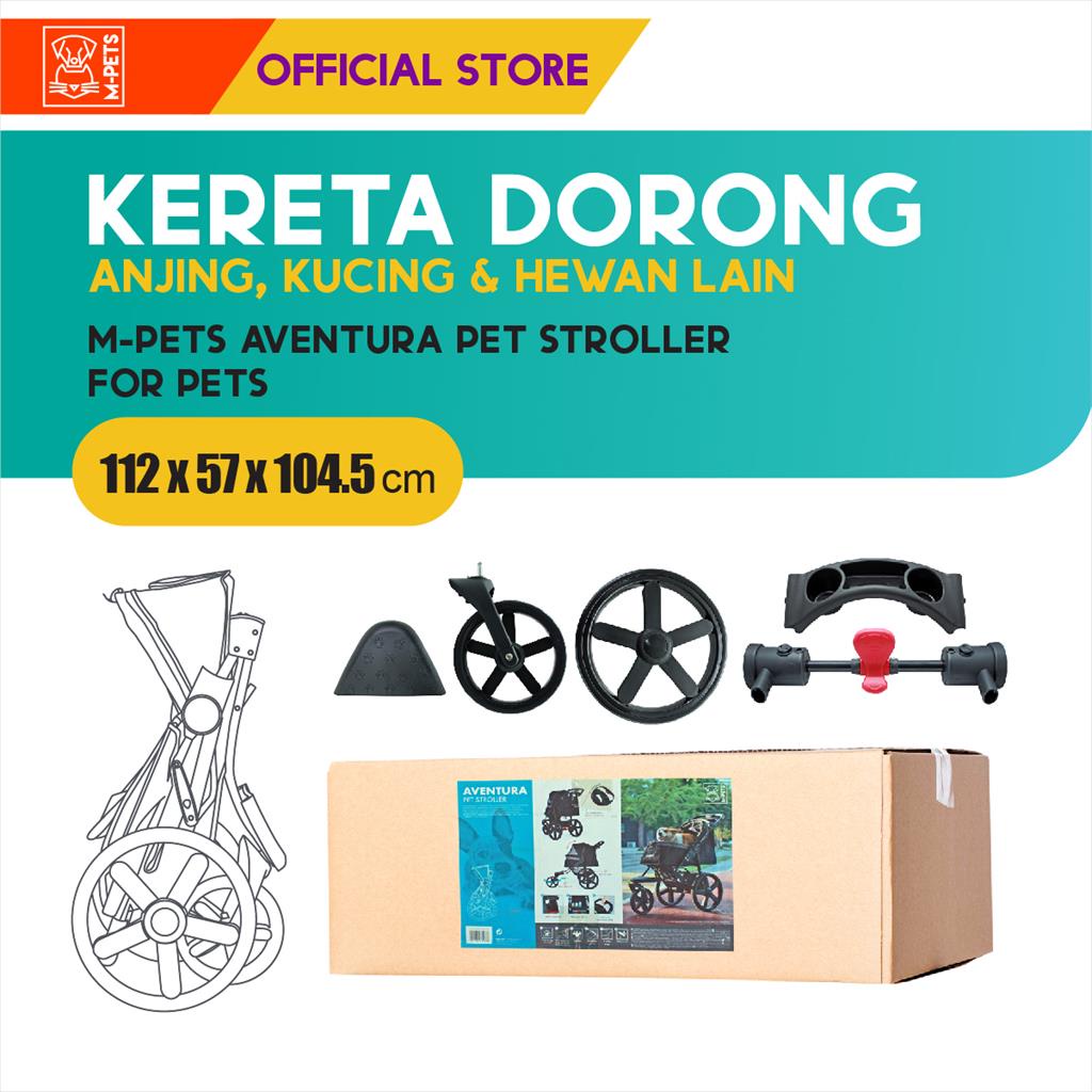 M-Pets Aventura Pet Stroller / Kereta Dorong Untuk Hewan