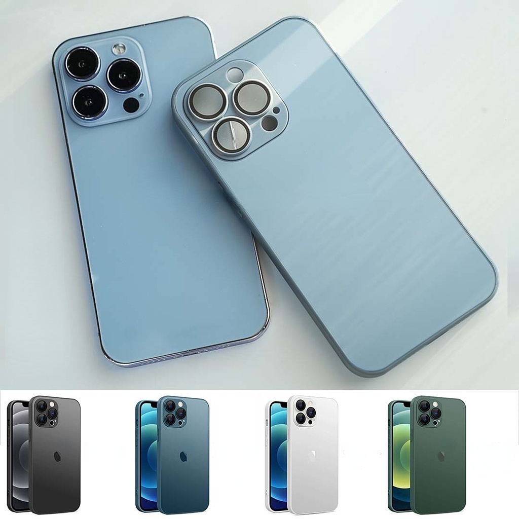 Dengan Lensa Film Frosted Hard Case Kompatibel Untuk IPhone 14 Pro MAX 11 12 13 Pro MAX Penutup Pelindung Kaca Mewah Dengan Kemasan