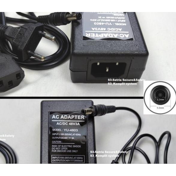 ADAPTOR 48V 3A / Power supply 48V 3A Adaptor DC 48V 3A