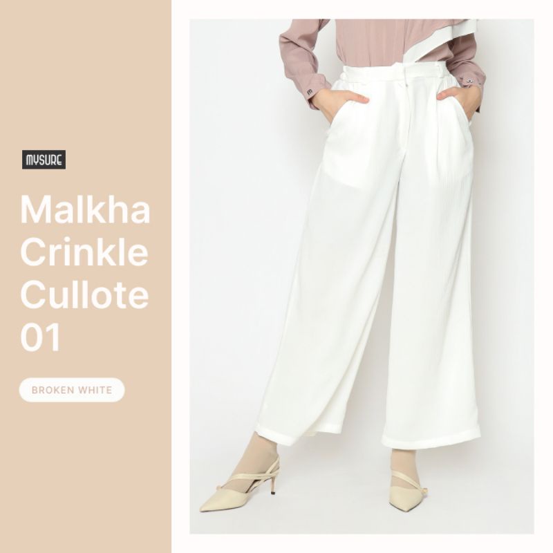 CELANA KULOT ELEGANT MALKHA CRINKLE CULLOTTE 01