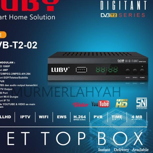 NEW STB Luby Receiver TV STB Digital DVB T2-02 Support WIFI Dongle