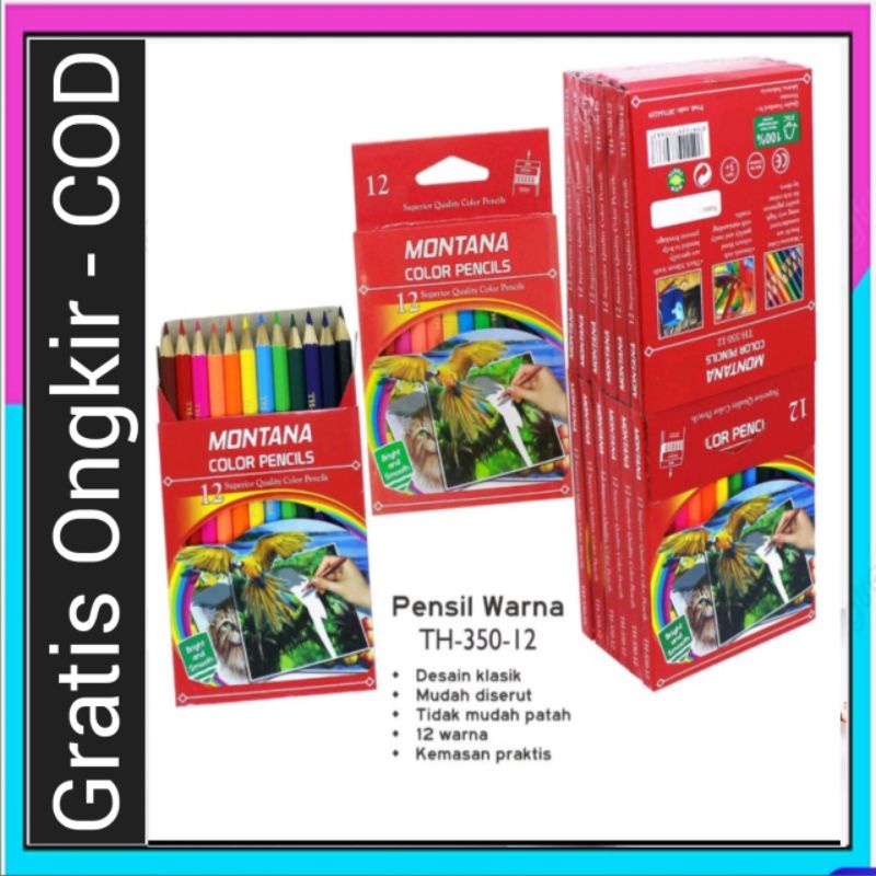 Pensil colour Pensil warna MONTANA pendek