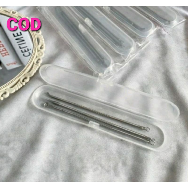 ALAT PENCETAN KOMEDO JERAWAT SET 3 IN 1 BAHAN STAINLESS STELL TEBAL