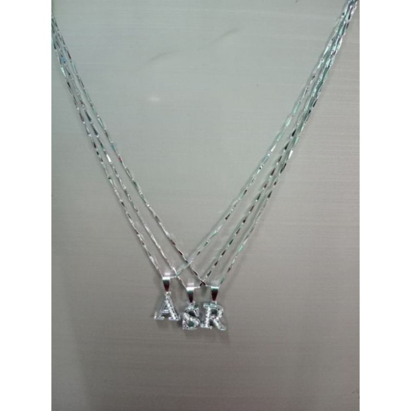 (Ready Stock)Kalung Wanita Korea Liontin Huruf A~Z Rantai Padi Anti Karat Dan Tidak Luntur