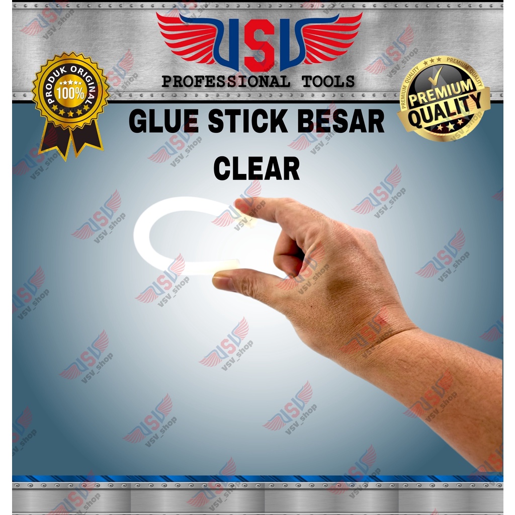 VSV Lem Stik Besar Glue Stick Isi Ulang lem Tembak Besar Bening 11.3mm SATUAN