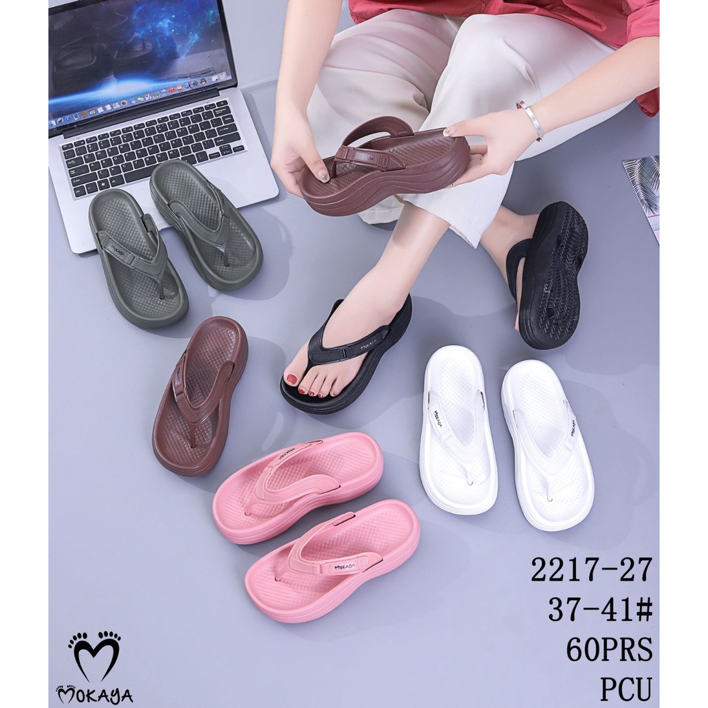 SANDAL JAPIT GESPER SAMPING TEBAL 4CM BEST SELLER MOKAYA 2217-27