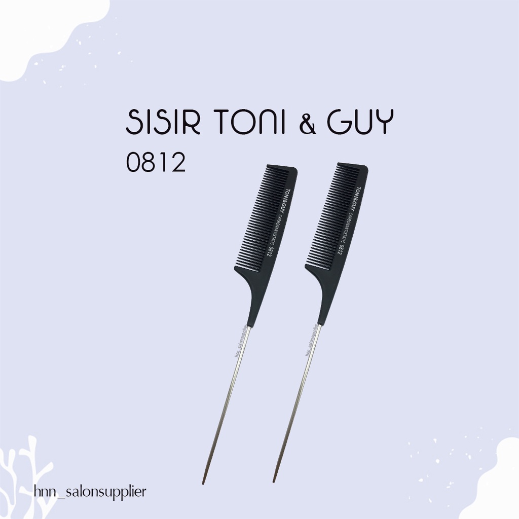 Alat Sisir Potong Rambut Salon Toni and Guy 0812 Carbon Antitastic Gagang Besi