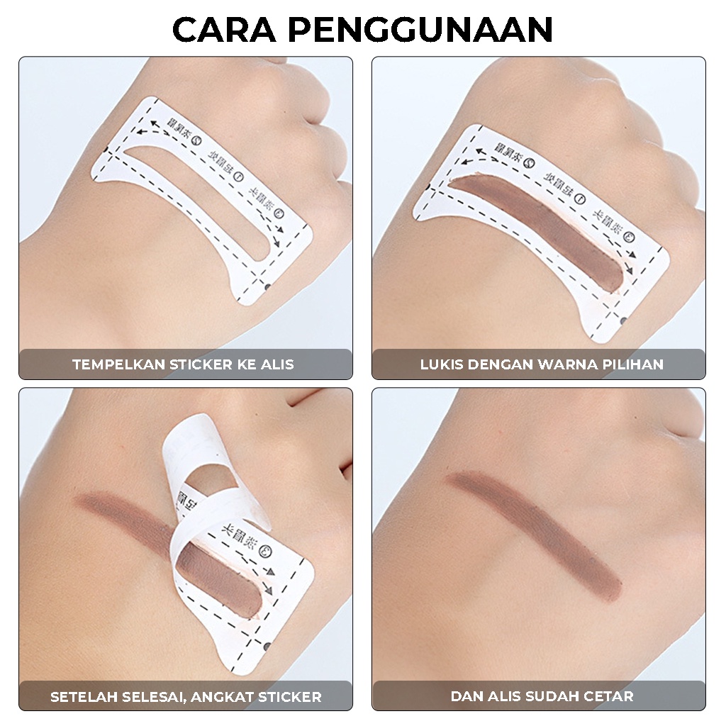 Cetakan Alis Tempel Penggaris Stiker Perapih Alis Alat Cetak Gambar Bentuk Alis Mata Eyebrow Ruler Sticker | GROSIRXPRESS