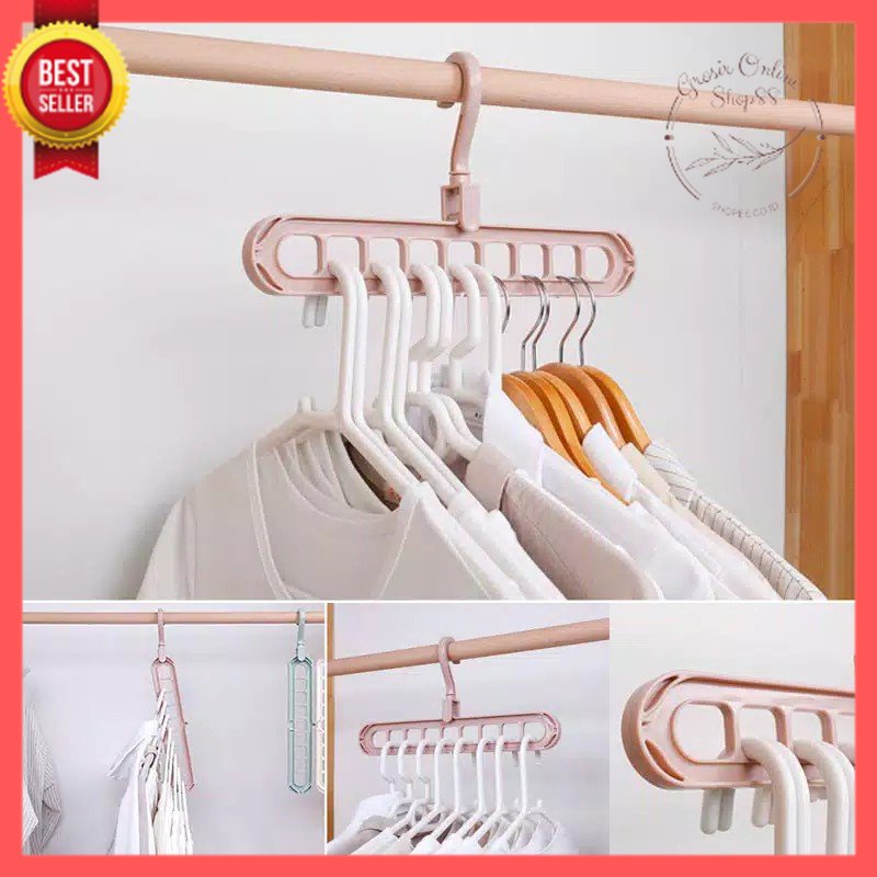 GOS A204 - Magic Hanger Gantungan Baju Organizer 9 in 1 As Seen on TV Serbaguna