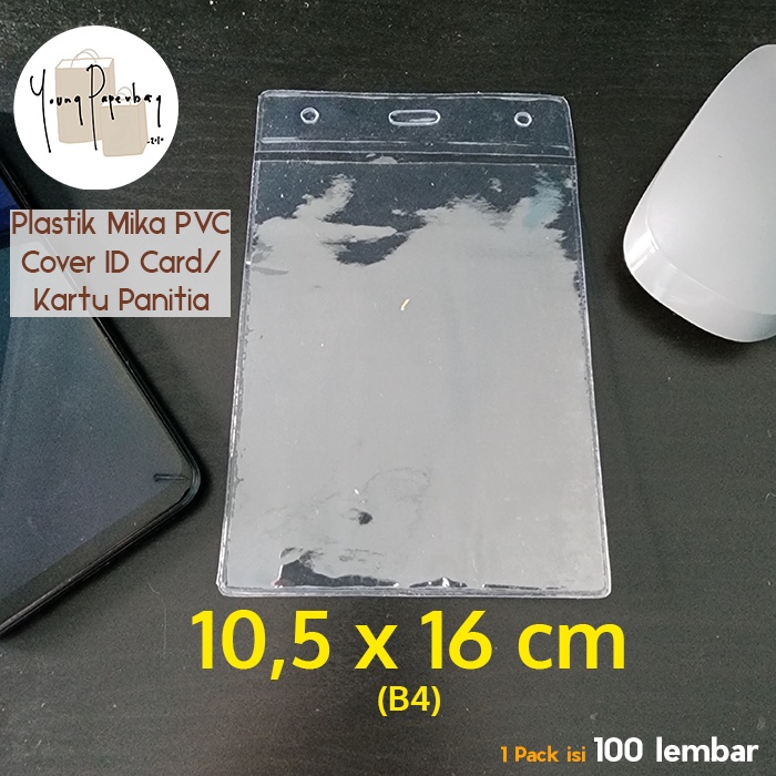 

Kantong Plastik Mika Cover Nametag Panitia / ID CARD Uk. 10,5 x 16