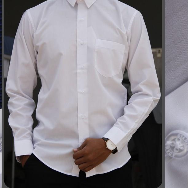 Kemeja Pria Stanley Adams 06 Slimfit Lengan Panjang Putih Polos - 15