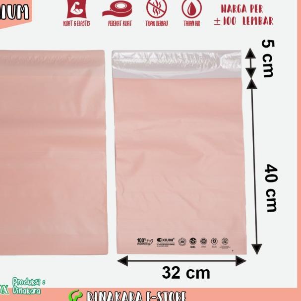 

Polymailer Baby Pink 32x45 Premium - Ramah Lingkungan (isi +/- 100 pcs