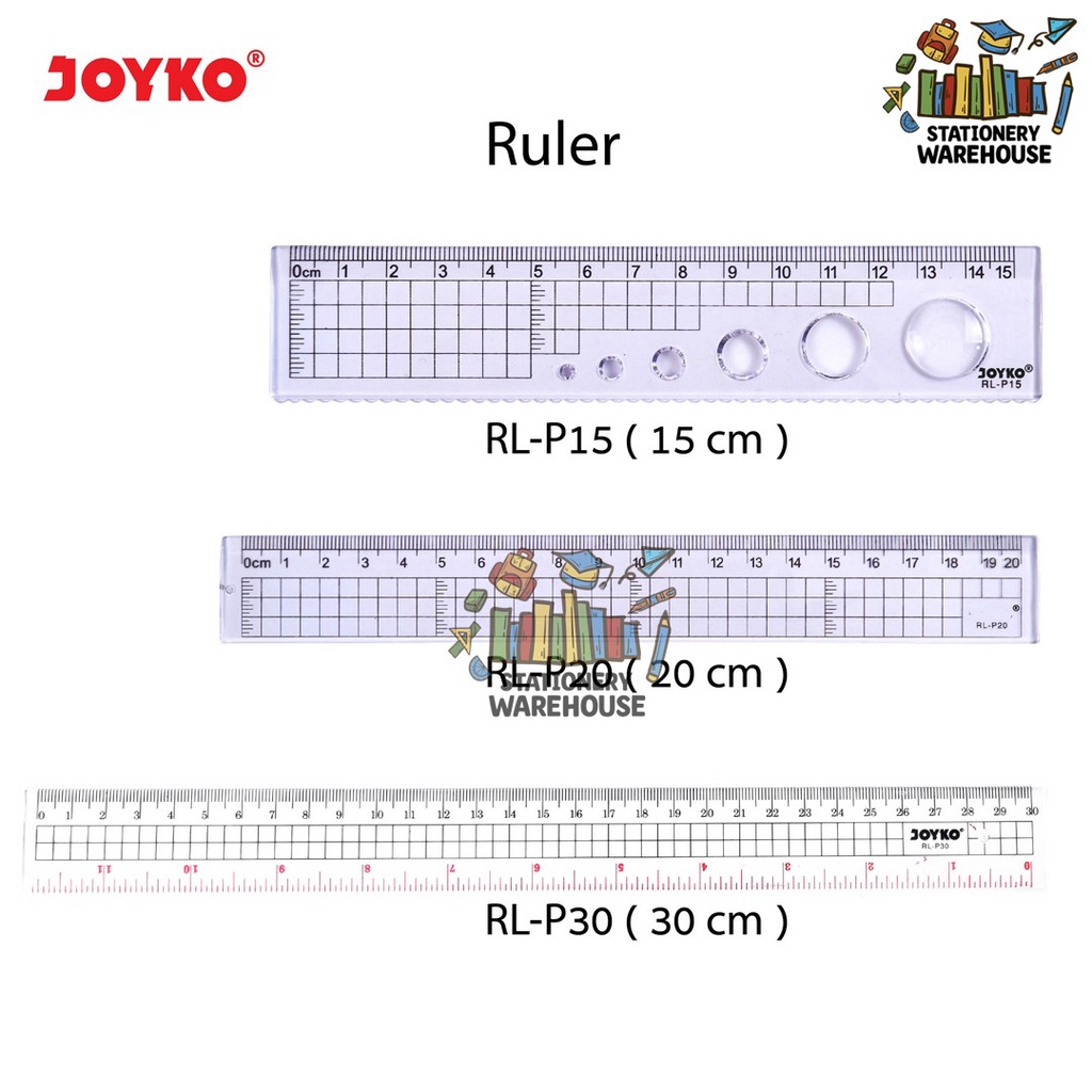 

Joyko Ruler Penggaris 15 CM , 20 CM , 30 CM