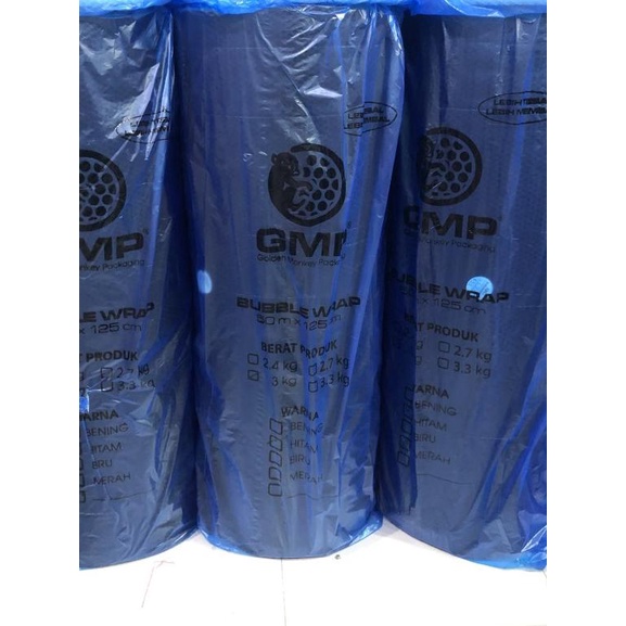 

Bubble wrap Bening / hitam Tebal 125cm x 50M merk GMP 3KG - Bening
