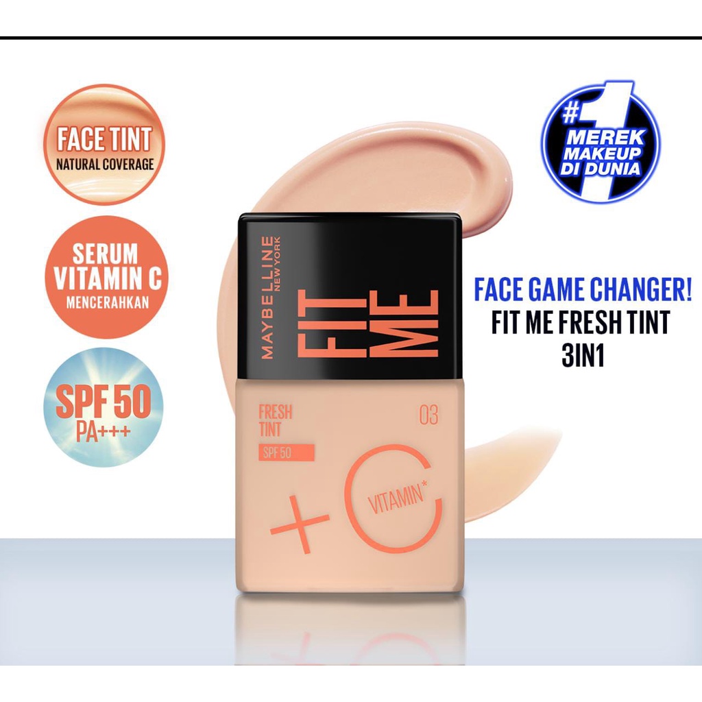 Maybelline Fit Me Fresh Tint - Foundation Tint With Vitamin C And SPF 50 30ml