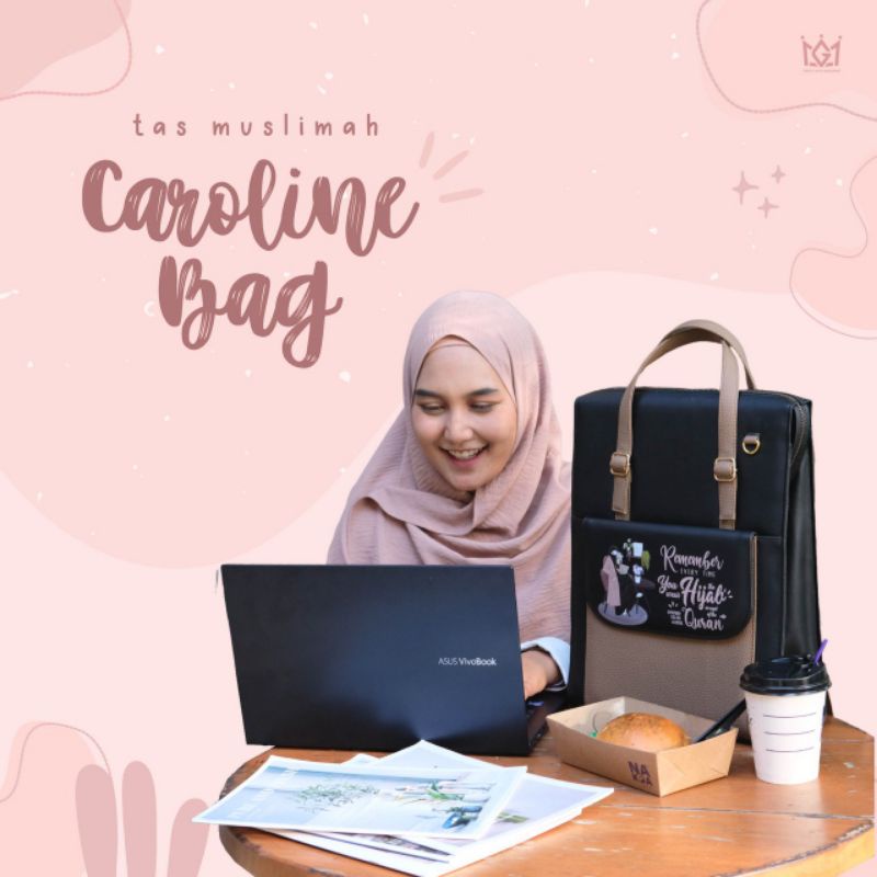 Caroline Bag by Unyu Muslimah(Tas Ransel dan Laptop)