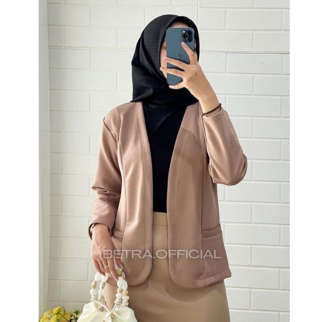 Blazer Wanita Scuba Nabila Blazer Scuba Premium