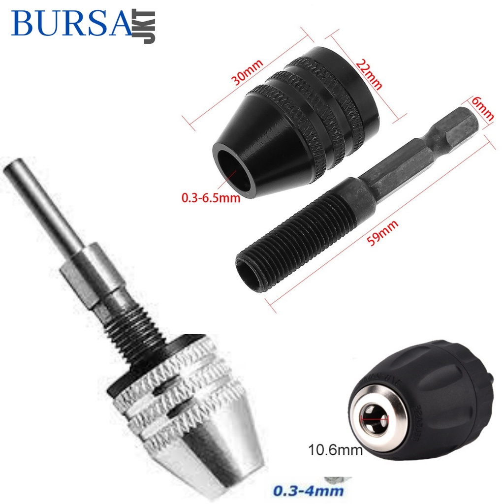 KEPALA BOR TANPA KUNCI DRILL CHUCK KEYLESS DRILL CORDLESS