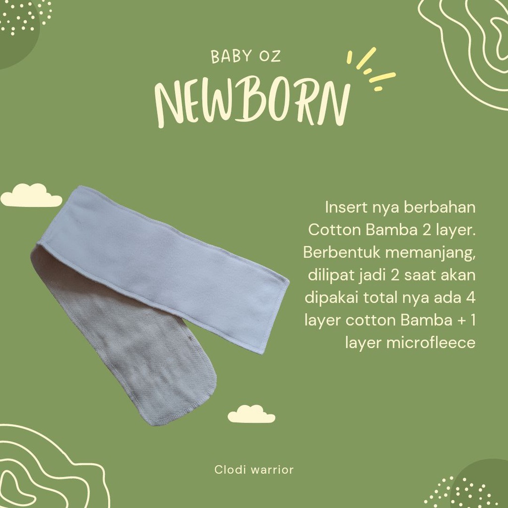 Baby oz Clodi Newborn Coveria Popok Kain Cuci Ulang Bayi Baru Lahir