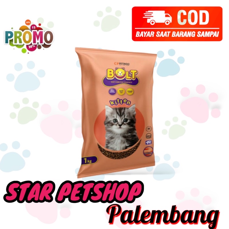 Makanan kucing Bolt Kitten Kemasan 1kg