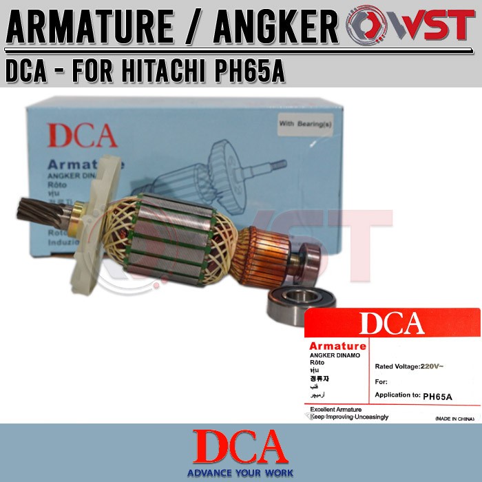 Armature untuk HITACHI PH65A DCA - Angker Mesin Bor Bobok HITACHI