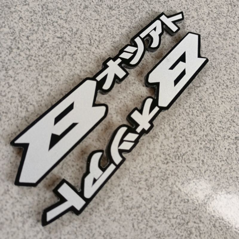 Emblem honda beat logo japan timbul 3D warna lengkap sepasang