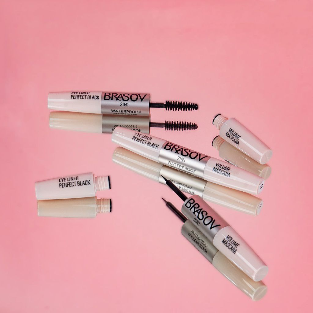 BRASOV 2IN1 Volume Mascara &amp; Eyeliner Perfect Black Waterproof | Mascara | Maskara | Eye liner