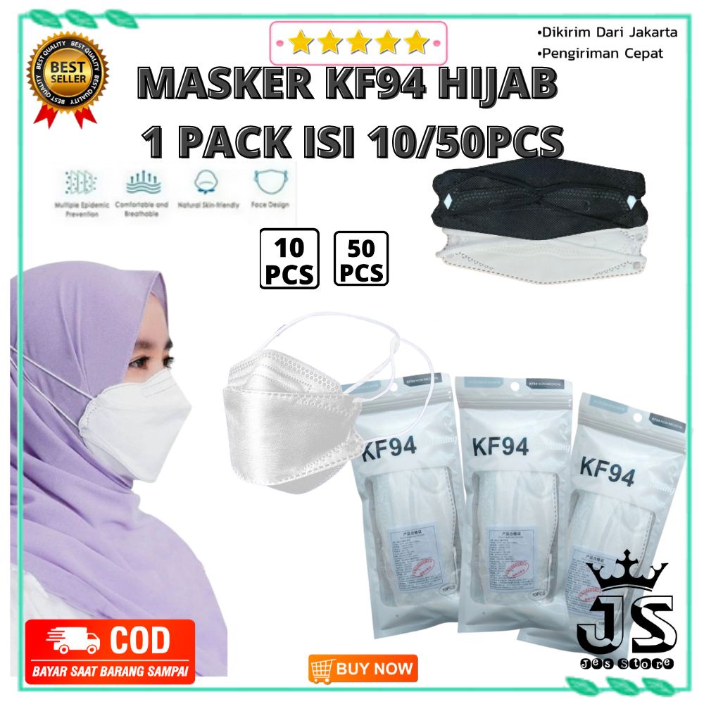 Masker Model Korea KF94 Hijab Headloop