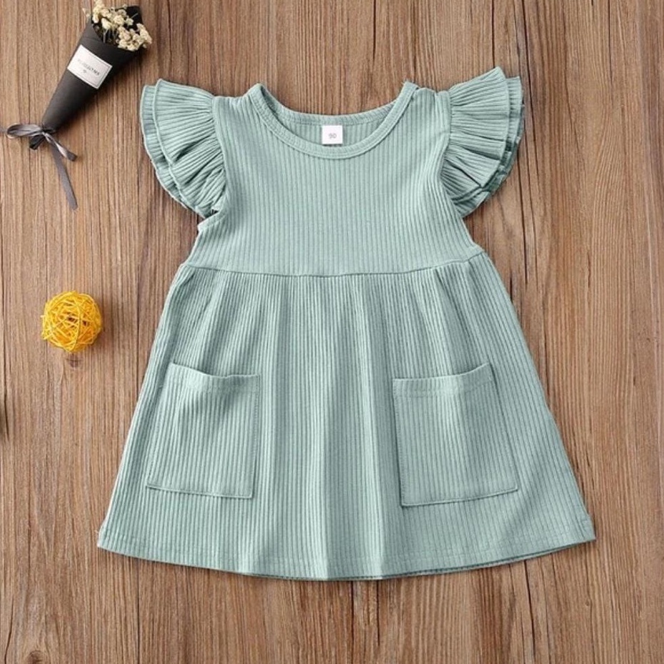 ZASKIYA - DRESS ANAK LADY RIB USIA 1-3 THN