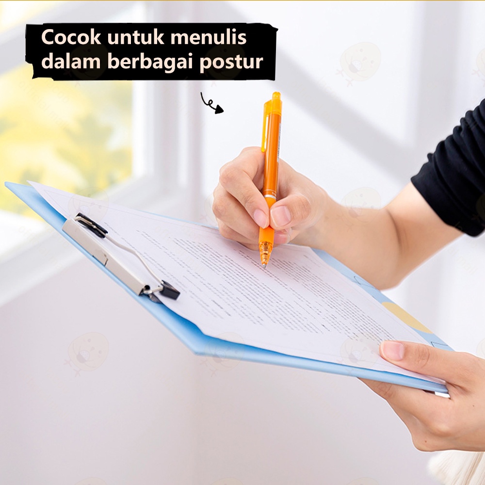 Lacoo Papan ujian aesthetic papan jalan A4 papan clipboard dino Alas ujian