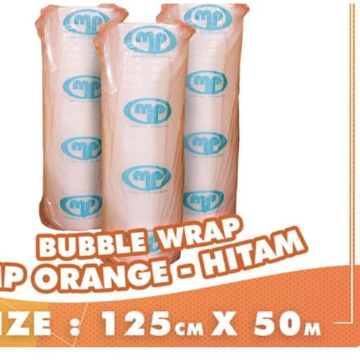 

BUBBLE WRAP MURAH ROLL 50 METER PUTIH BUBLE WRAP - DKM DELKOMAS - MP ORANGE HITAM