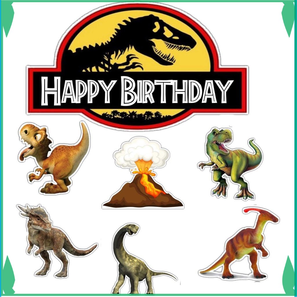 

TOPER KUE HIASAN KUE JURASSIC PARK TOPPER CAKE TOPPER ULANG TAHUN TOPPER ULTAH FADHILSOUVENIR