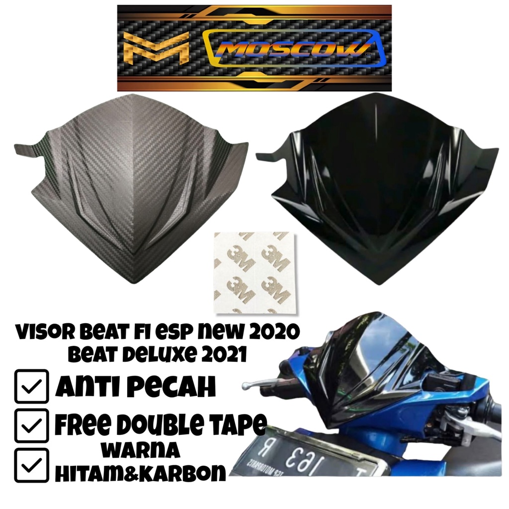 VISOR BEAT FI ESP NEW 2020 BEAT DELUXE 2021 WINSIL BEAT NEW TAHUN 2020 2021 WINDSHIELD VARIASI MOTOR BEAT BARU WARNA HITAM PNP Visor Beat Fi Esp New 2020 2021 Winshiled Beat Esp New Deluxe 2020 2021 2022 2023 WINSIL PISOR MOTOR