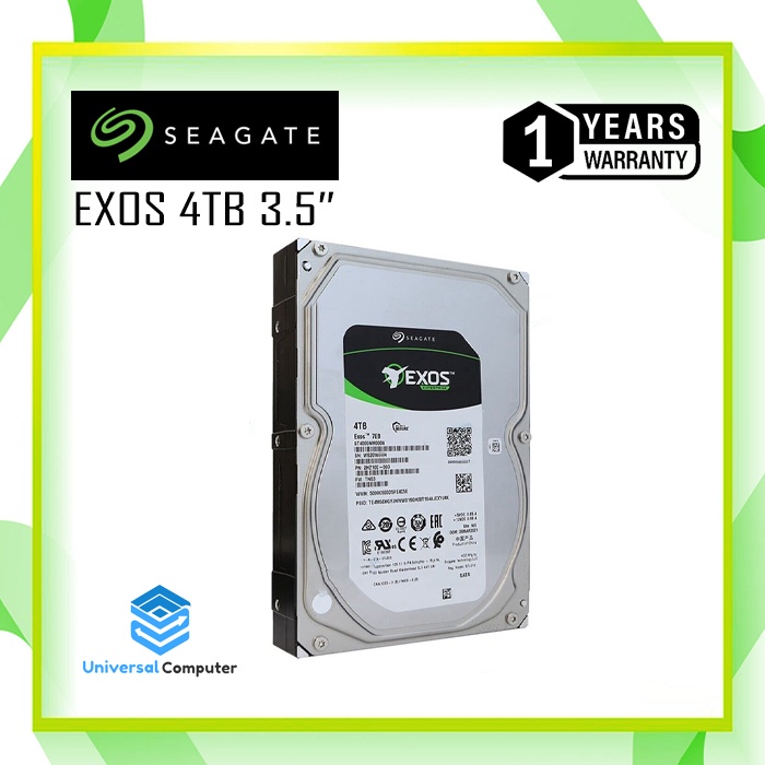 Seagate Exos 3.5" 4TB Enterprise Server HardDisk, PC HardDisk Internal