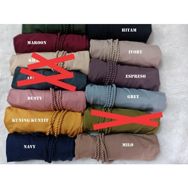 hijab bergo pet DAILY tali kepang khimar jersey - GREY, ONESIZE