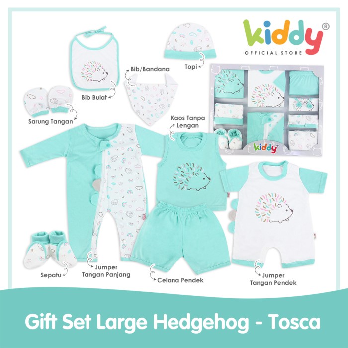 

(COD) Baby gift set / Hampers bayi besar /Kado Bayi / Landak-12011 - tosca