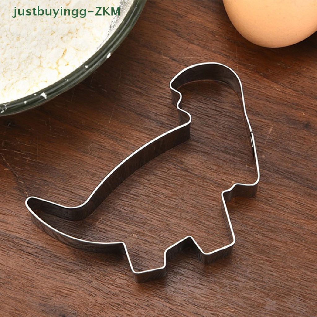 1 / 4Pcs Cetakan Kue Bentuk Dinosaurus Bahan Stainless Steel Untuk Anak