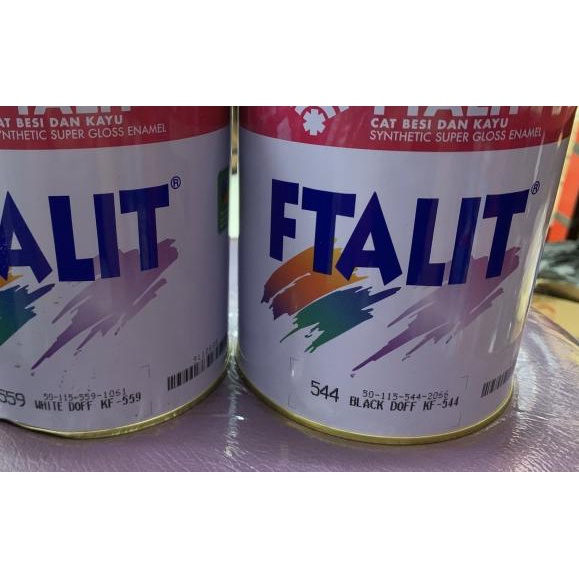 Cat Minyak Ftalit Hitam Doff & Putih Doff 1Kg - Putih Doff