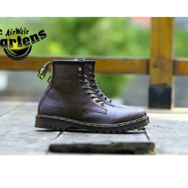 sepatu pria dr martin boots docmart original handmade - Maroon