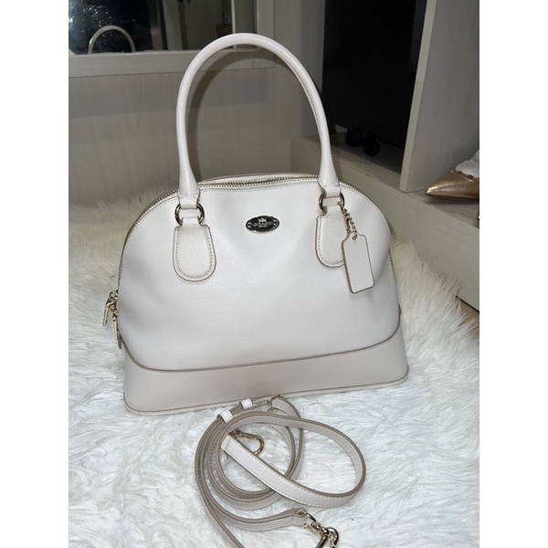 tas wanita coach putih handbag