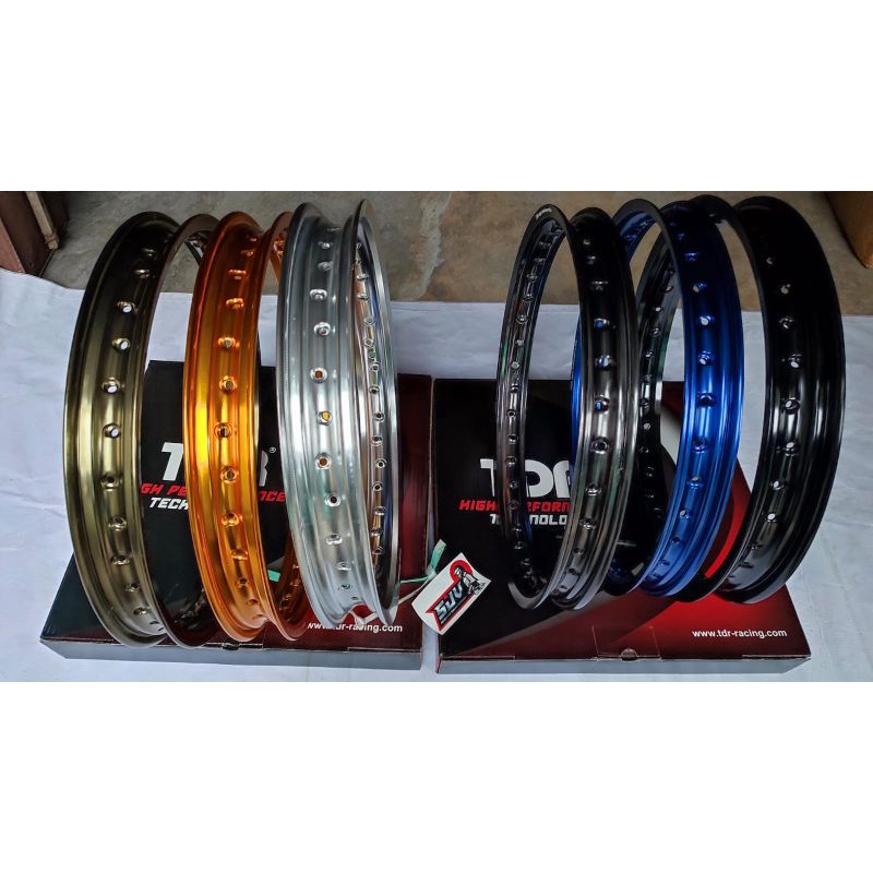 VELG ALLOY ORIGINAL MERK TDR WX KOTAK RING 17 GOLD, SILVER, HITAM, BIRU, TITANIUM GREY,TITANIUM BROWN MURAH