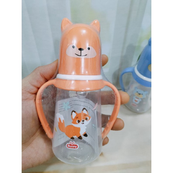 Botol Susu Slim Neck Karakter Lucu Dot Reguler+Pegangan Botol BPA Free 250Ml/125Ml  2418/1218