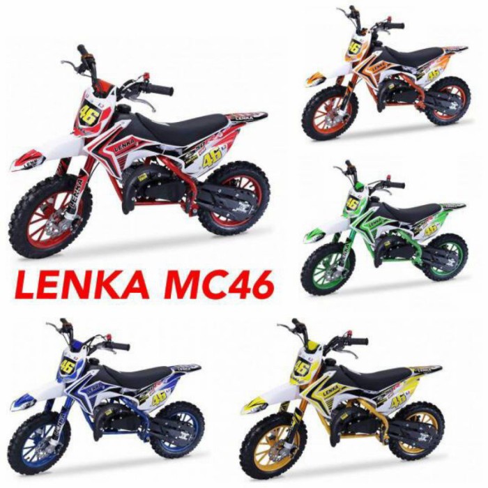 MOTOR MINI TRAIL LENKA 46 MESIN 2 TAK 50 CC - MAINAN MOTOR CROSS ANAK