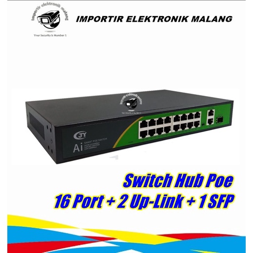 IEM - Switch Hub Poe 16 Port + 2 UpLink + 1 SFP