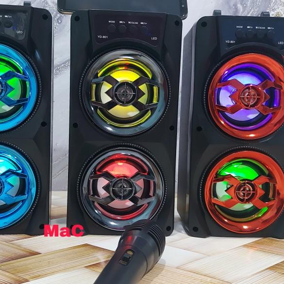 SPEAKER BLUETOOTH WIRELESS PORTABLE YD-801 SUPER BASS FREE MIC - 801