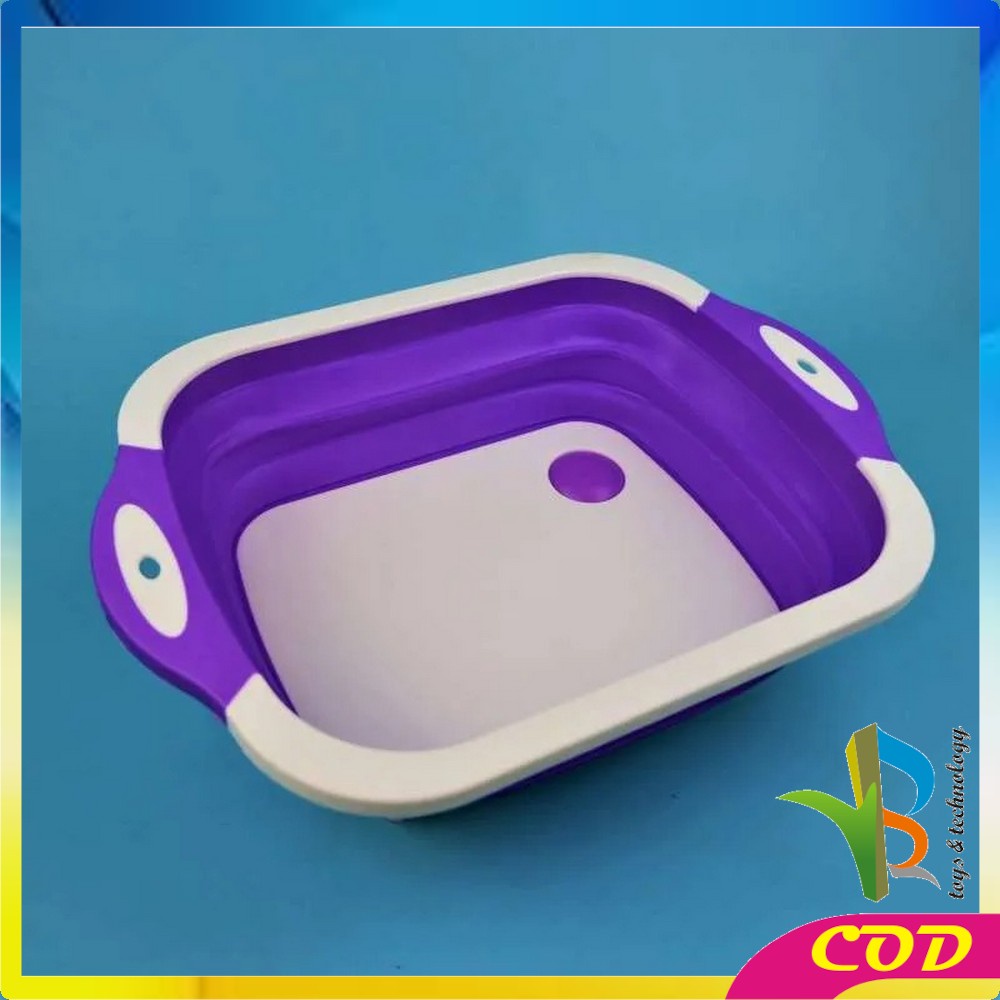 RB-C128 Talenan Lipat Baskom Multifungsi 3in1 Cutting Board Portable Baskom Lipat Peralatan Dapur