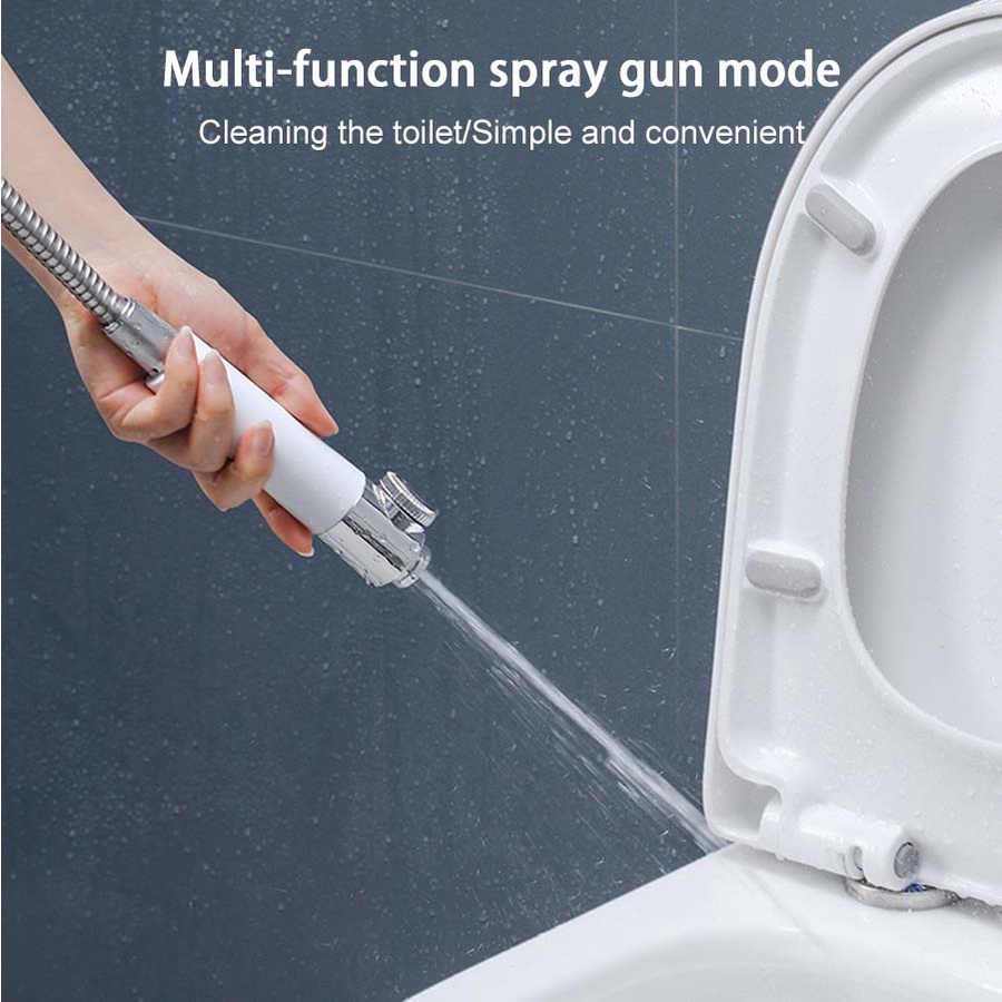 Set Shower Head Water Saving High-Pressure Rainfall Propeller ABS Jet Shower Head  Toilet Bathroom Accessories