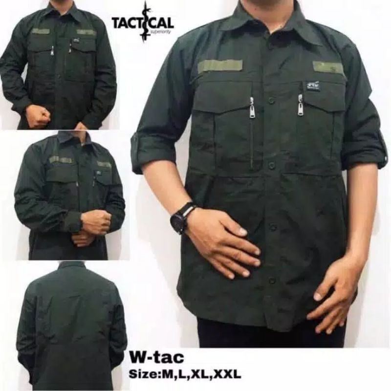 KAMEJA TAKTICAL W- TAC PDL TANGAN PANJANG
