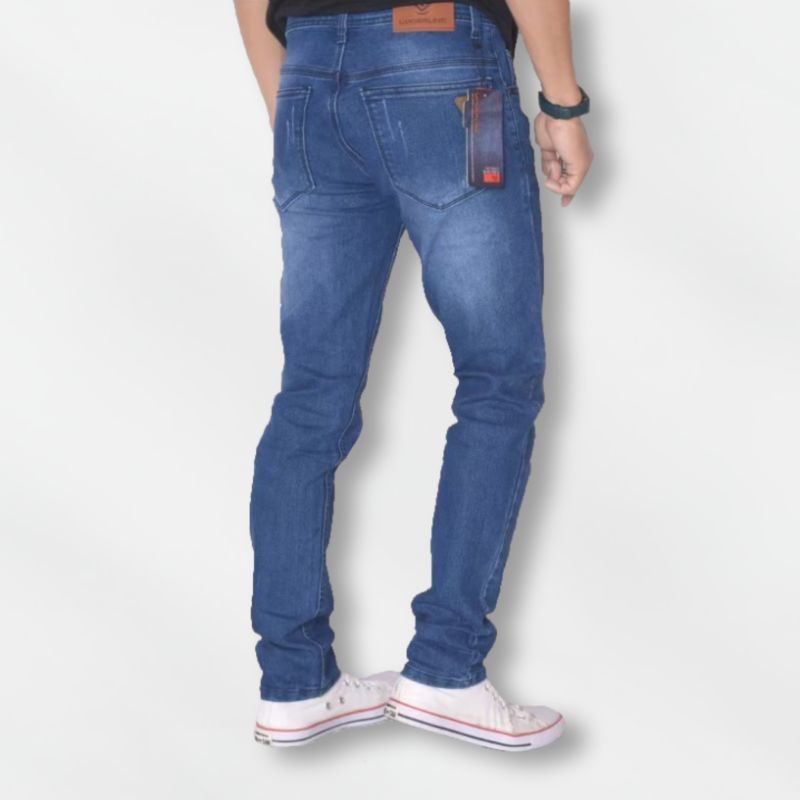 Celana Panjang Jeans Sobek Slimfit Pria Pants Jins Robek Model Pinsil Laser Bikers